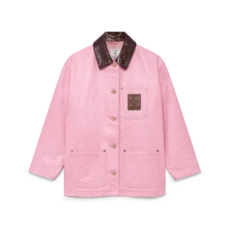 Casaco de trabalho em pele com relevo Casaco de trabalho em pele com relevo