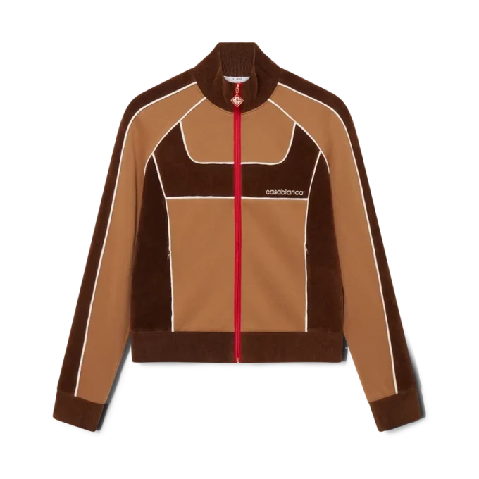 Casaco de treino com painéis em chenille