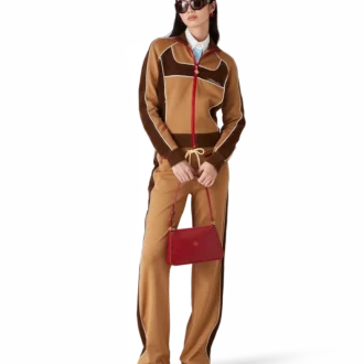 Casaco de treino com painéis em chenille