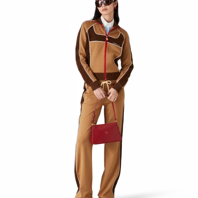 Casaco de treino com painéis em chenille