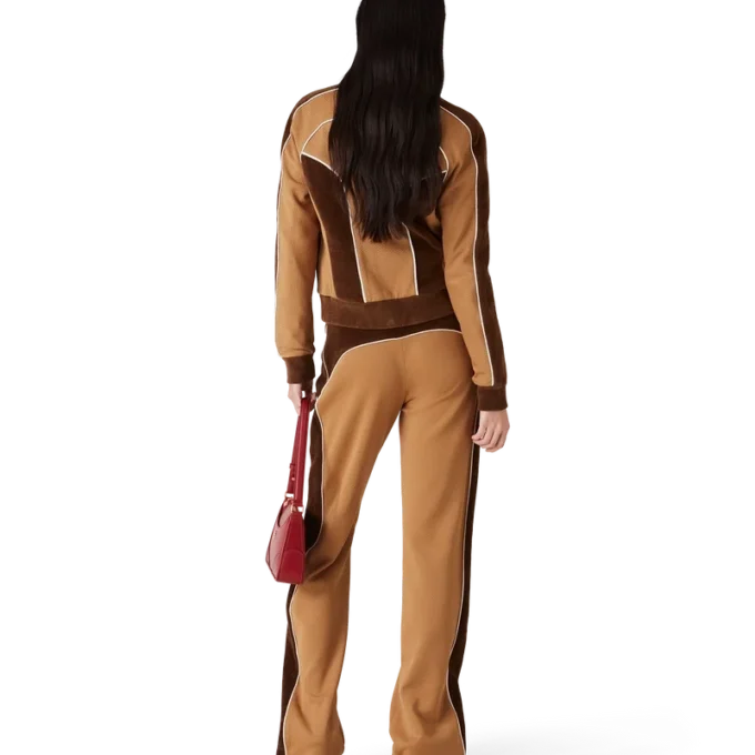 Casaco de treino com painéis em chenille