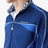 Casaco de treino em malha tricot azul-marinho Casaco de treino em malha tricot azul-marinho