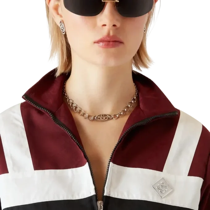 Casaco de vento em nylon com monograma