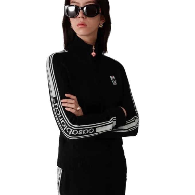 Casaco Desportivo em Malha Merino Casaco Desportivo em Malha Merino