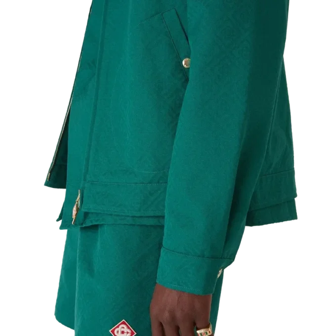 Casaco em jacquard de algodão com monograma Casaco em jacquard de algodão com monograma