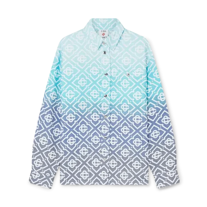 Casaco-jaqueta em jacquard com gradiente Monogram