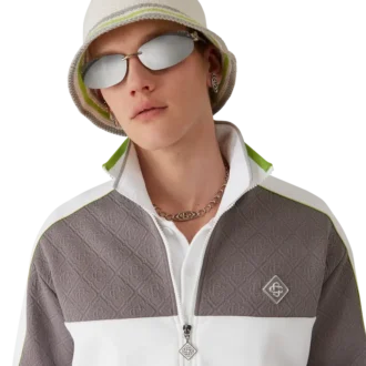 Chapéu de croché às riscas