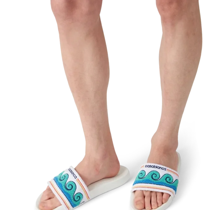 Chinelo de felpo Greco Wave para homem Chinelo de felpo Greco Wave para homem