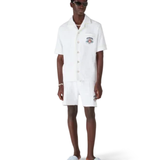 Chinelos de piscina Monogram brancos para homem