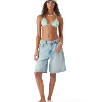 Chinelos de piscina Monogram brancos para mulher