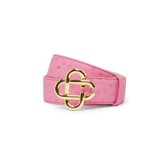 Cinto com logótipo CC em relevo rosa