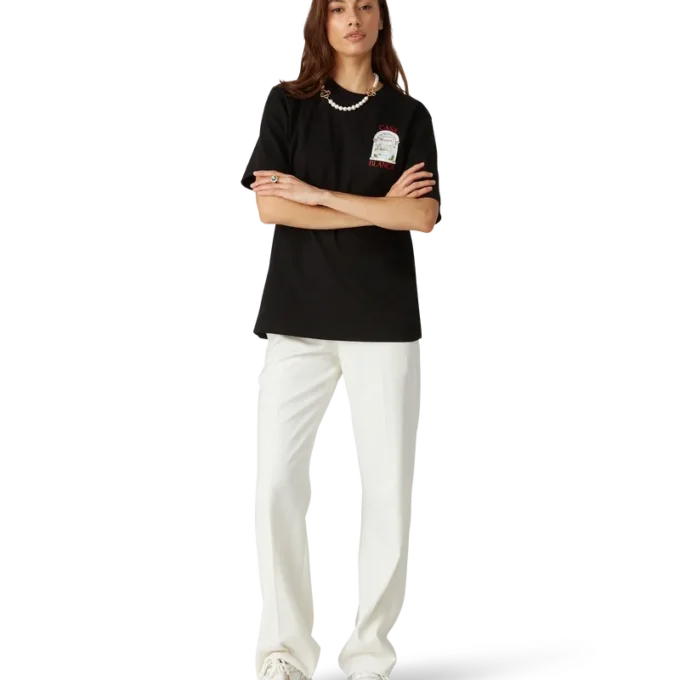 Colar com logótipo de pérola média