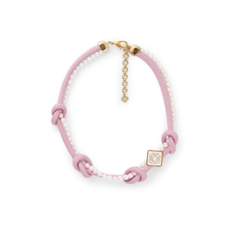 Colar com nó rosa Colar com nó rosa