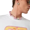 Colar com nó rosa Colar com nó rosa