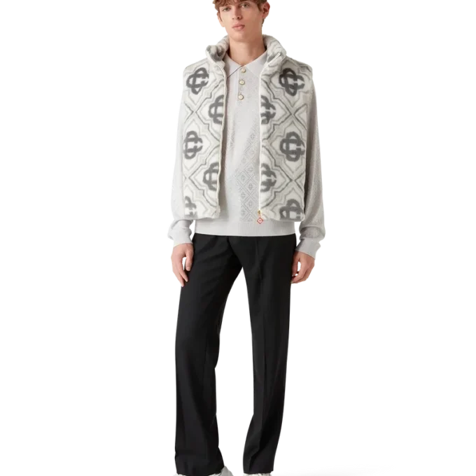 Colete Monogram em Pele Sintética