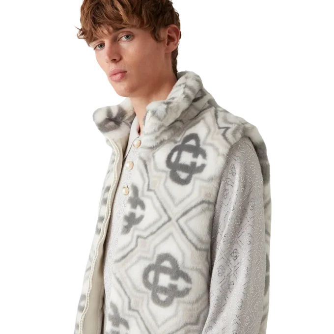 Colete Monogram em Pele Sintética