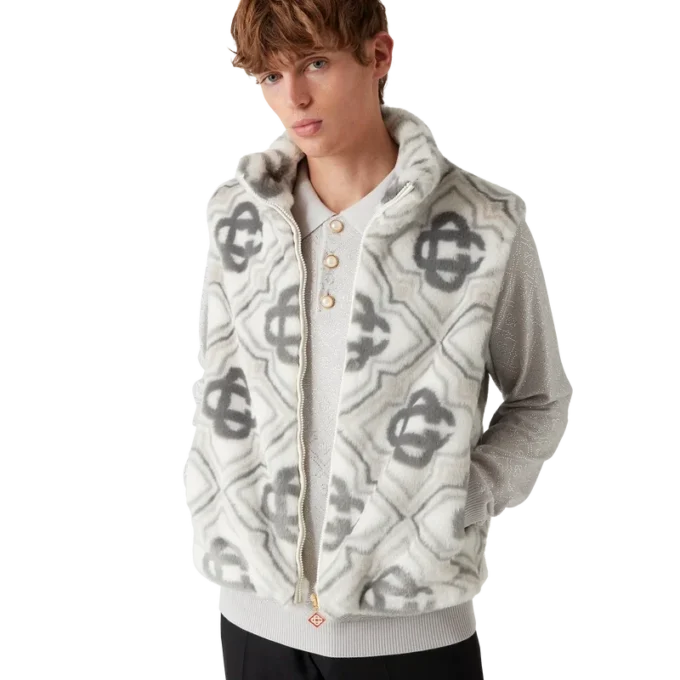 Colete Monogram em Pele Sintética