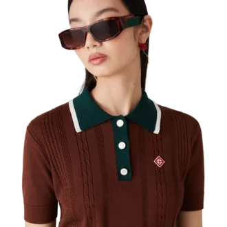 Óculos de sol retangulares em tartaruga