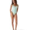 Fato de banho com monograma ondulado Fato de banho com monograma ondulado