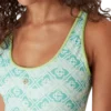 Fato de banho com monograma ondulado Fato de banho com monograma ondulado