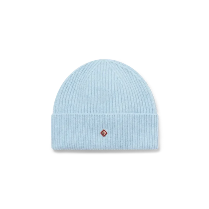 Gorro de malha canelada em lã