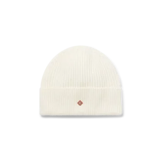 Gorro de malha canelada em lã