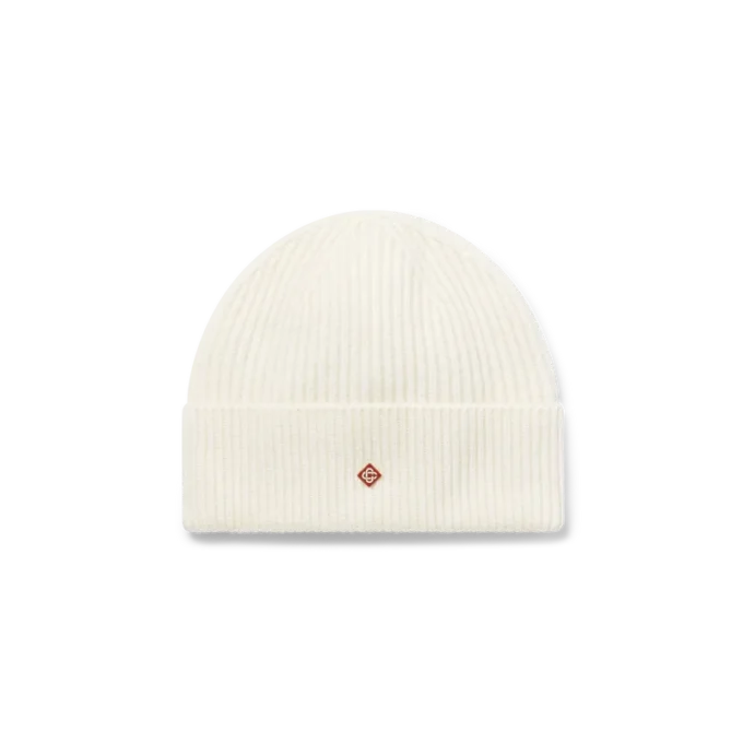 Gorro de malha canelada em lã