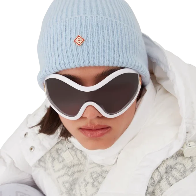 Gorro de malha canelada em lã