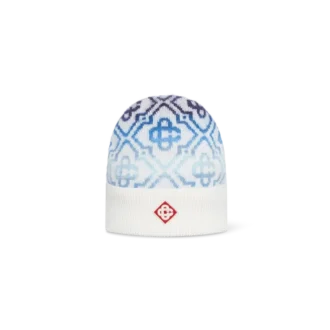 Gorro de Merino com Monograma Space Dye