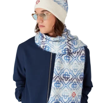 Gorro de Merino com Monograma Space Dye