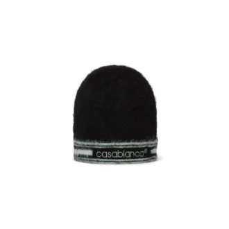 Gorro de mohair às riscas