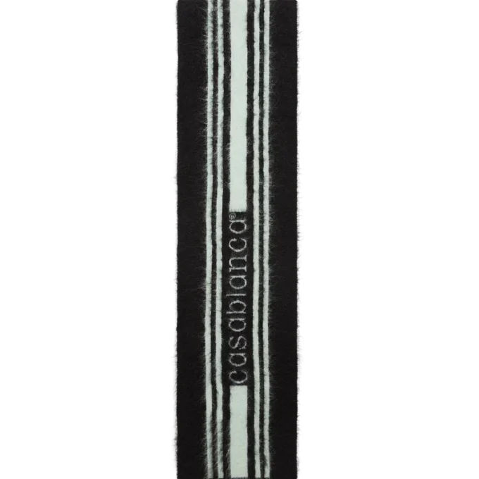 Lenço de mohair às riscas