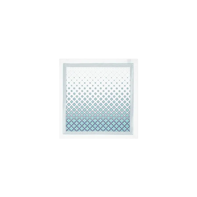 Lenço de seda médio com monograma em degradê