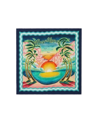 Lenço de seda médio Danse De La Mer