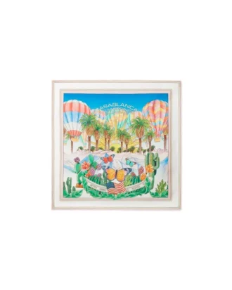 Lenço de seda pequeno psicadélico