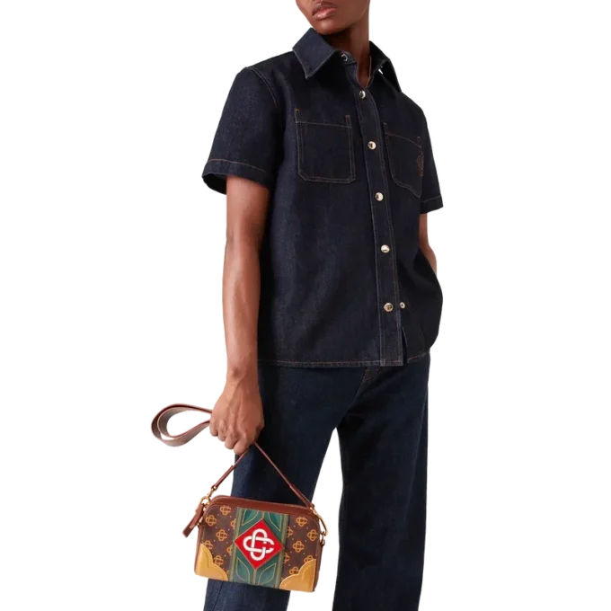 Mala a tiracolo Monogram castanha