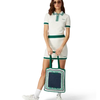 Mala de croché às riscas