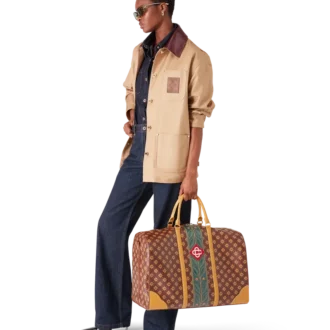 Mala de fim de semana Monogram castanha