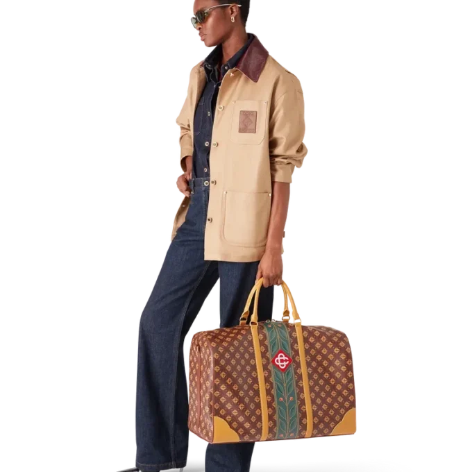 Mala de fim de semana Monogram castanha