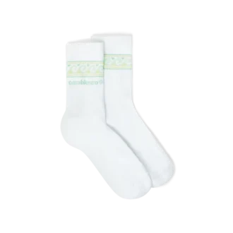 Meias de malha com padrão ondulado