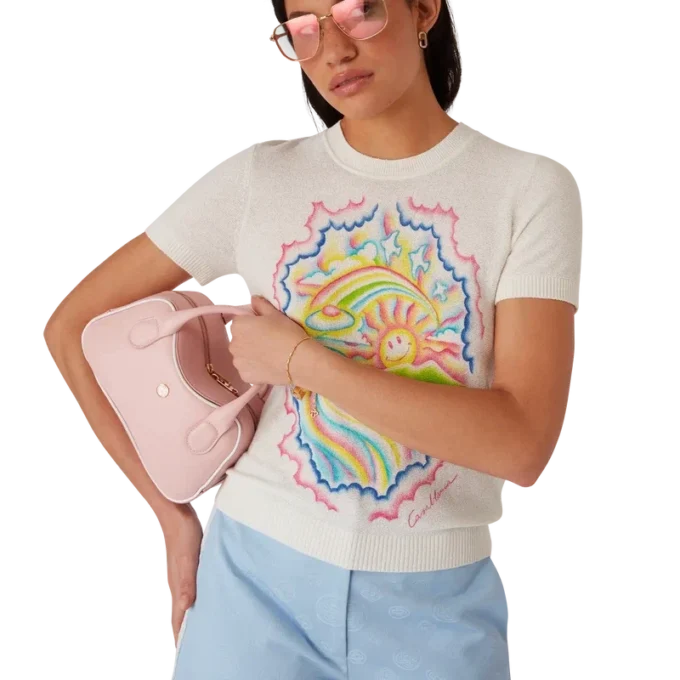 Micro-bolsa Bowling Rosa