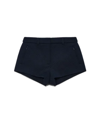 Mini-calções em malha jacquard