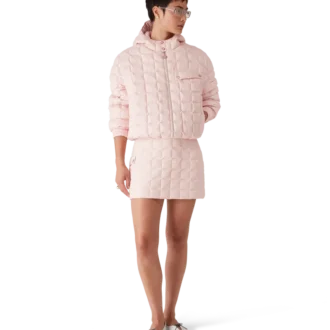 Mini-saia acolchoada em nylon
