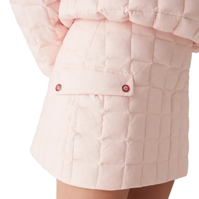 Mini-saia acolchoada em nylon