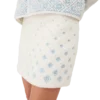 Mini-saia de malha polar com monograma bordado em degradê Mini-saia de malha polar com monograma bordado em degradê