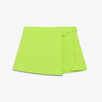 Mini-saia em crepe verde