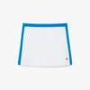 Mini-saia em piqué branco e azul