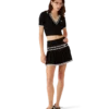 Mini-saia plissada em viscose