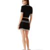 Mini-saia plissada em viscose