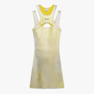 Mini-vestido com estampado em folha dourada Mini-vestido com estampado em folha dourada